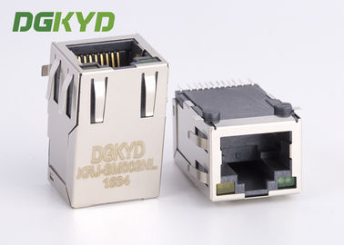 Het metaal beschermde RJ45-van de Schakelaarsmt CAT5 rj45 van PCB de magnetische hefboom, G/Y-leiden