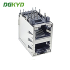 2x1 Dual Port RJ45 Connector With Light And Wing Without Filter Dual Color Light DGKYD59212188DG1A1DY1C022 Short Body