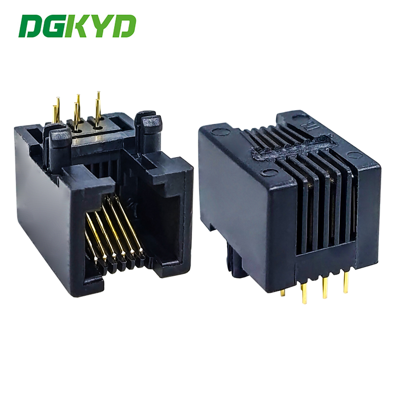 DGKYD53211166IWA1DY4 RJ11 interface 6P6C connector plastic light free direct insertion 90 degree socket 6U