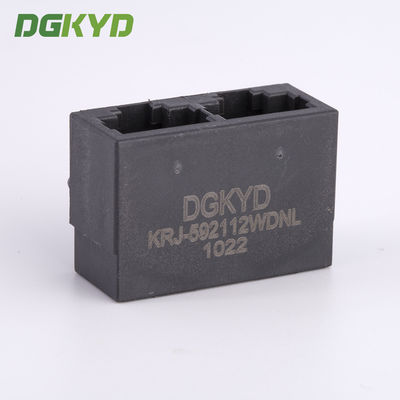 21.3mm Side Entry Tap Down 2 Port RJ45 Modular Jack Without Transformer