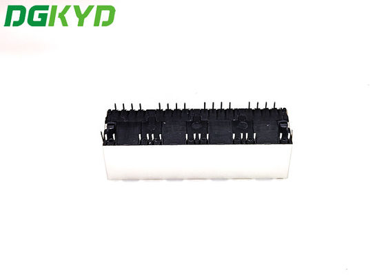 1X4 180 Degree TAB UP RJ45 Network Connectors With LED