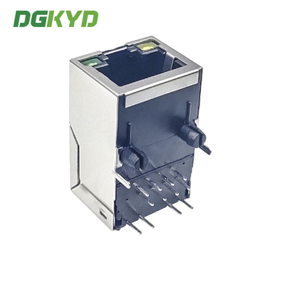 Tap Up Female Connector RJ45 Modular Jack 10/100BASE With LED