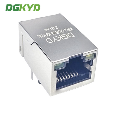 Tap Up Female Connector RJ45 Modular Jack 10/100BASE With LED