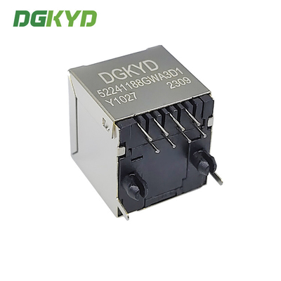DGKYD52241188GWA3D1Y1027 8P8C RJ45 Socket 180 Degree Direct Socket Interface