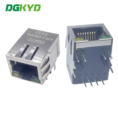 8 pins 10 / 100 BASE-T RJ45 Connector with Transformer, Ethernet Communication jack