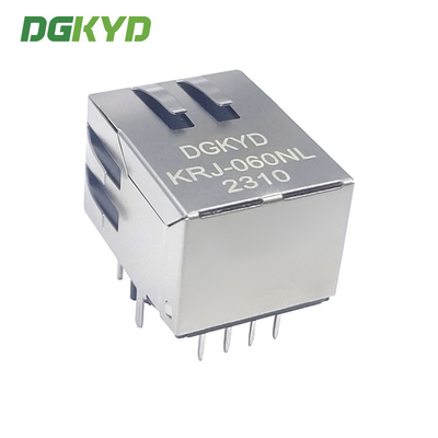 8 pins 10 / 100 BASE-T RJ45 Connector with Transformer, Ethernet Communication jack