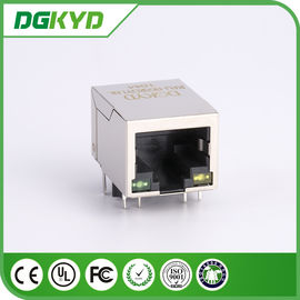 China supplier KRJ-B002GYLNL metal shielded single port cat5 magnetic rj45 connector with LED