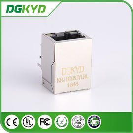 China supplier KRJ-B002GYLNL metal shielded single port cat5 magnetic rj45 connector with LED