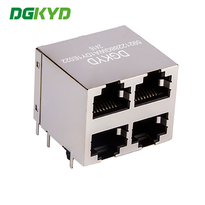 DGKYD59212288GWA1DY1E022 Multi port RJ45 connector without light and filter, network port socket stacked interface