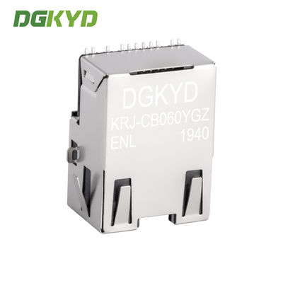 PCB Magnetic Jack With Megabit Transformer SMT SINK RJ45 Ethernet Connector KRJ-CB060YGZENL