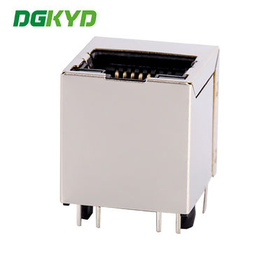 180 degree Ethernet port vertical RJ45 connector Gigabit integrated filter DGKYD511Q106AB1A8D