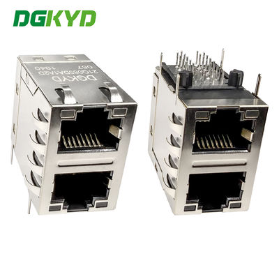 RJ45 stacked Ethernet socket with built-in gigabit integrated transformer DGKYD21Q085DA1A2D057