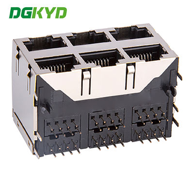 RJ45 multi port connector industrial network interface network port socket 8P8C KRJ-5921S2X3WDENL