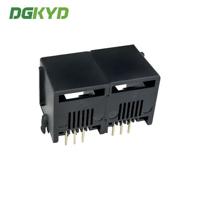 RJ11 female socket interface Double ports socket Full plastic lightless connector Industrial Ethernet port DGKYD5521E1266IWA1DY1