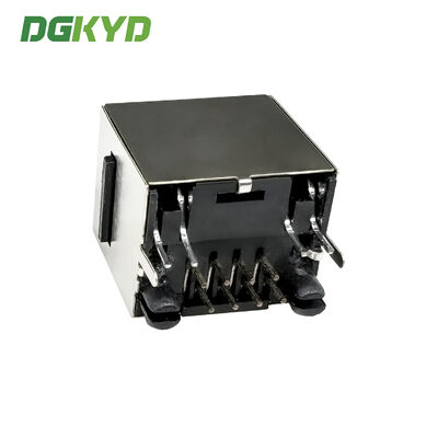 RJ45 vertical network socket 8P8C with ear round pin industrial network port DGKYD52TE1188AB1A1D20Y1