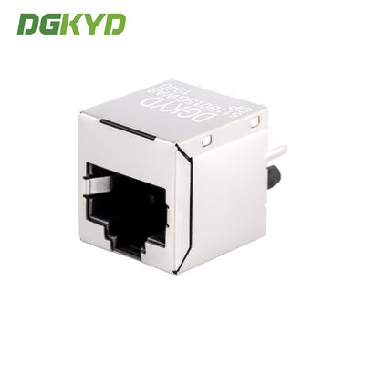 Customized single port vertical RJ45 Modular Jack PCB Mount PoE ethernet connector DGKYD511B015GWA8DP