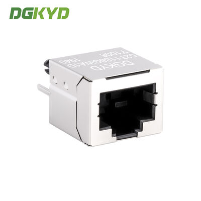 RJ45 Interface 52T 180 Degree In Line Network Port Socket 8P8C No Light Shielding Connector DGKYD52T1188GWA1DY1008