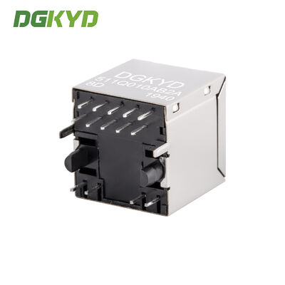 180 degree vertical RJ45 connector Gigabit network interface with shielded DGKYD511Q010AB2A8D