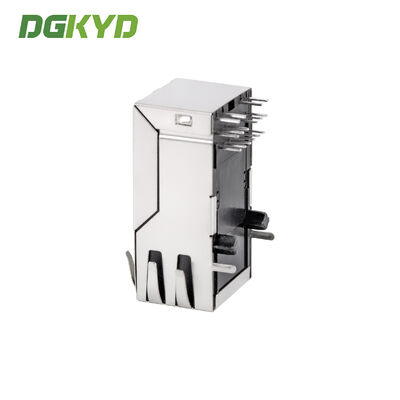 KRJ-339NL 33mm length cat6 gigabit rj45 shielded connector / plug Integrated magnetics