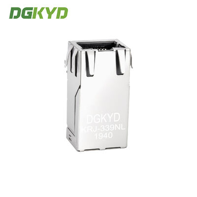 KRJ-339NL 33mm length cat6 gigabit rj45 shielded connector / plug Integrated magnetics