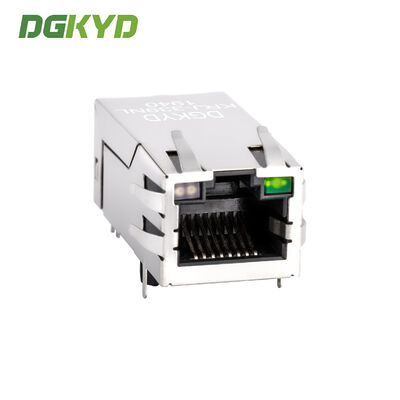 KRJ-339NL 33mm length cat6 gigabit rj45 shielded connector / plug Integrated magnetics