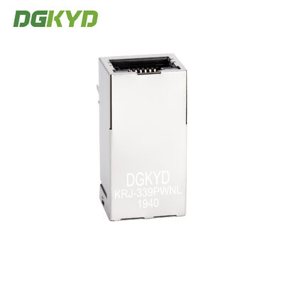 Custom Single Port 33.0mm Rj45 Lan Jack , 1000BASE micro rj45 connector PoE KRJ-339PWNL