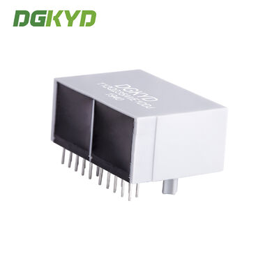 RJ45 Connector with Gigabit Integrated Transformer Gold Plating 6u Right Angle PCB Mount