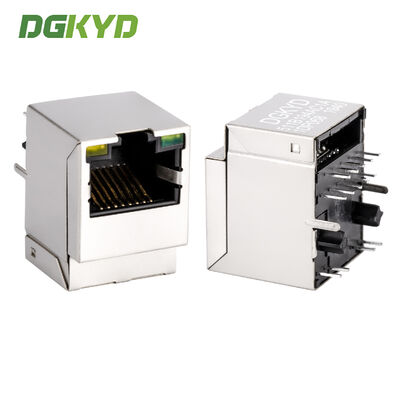 Tab Up PoE+ 100 Base-T RJ45 Modular Jack RJ45 Shielded Connector with 10PIN PBT Housing