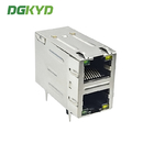 DGKYD21Q064DB2A4DP068 2X1 Multi-Port Socket Gigabit Ethernet Filter POE With Light And Shield RJ45 Connector