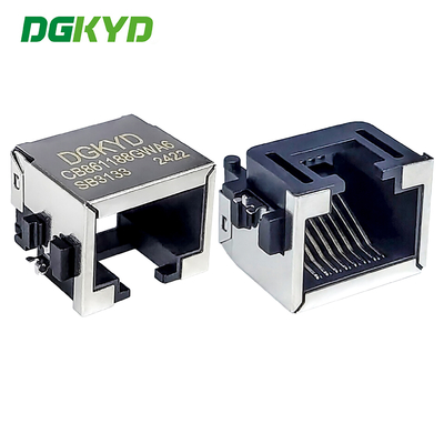 RJ45 Connector 1X1 8P8C Zinkplaat 8.6 3U Interface RJ45 SMD Connector DGKYDCB861188GWA6SB3133
