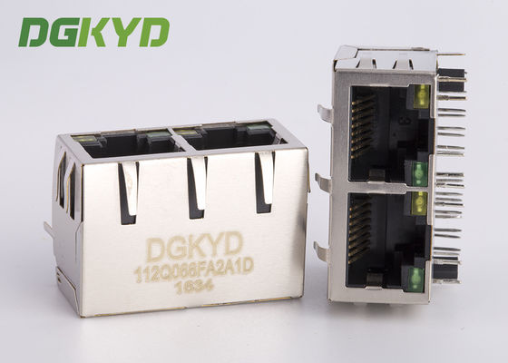 De Kabelverbinding Jack Rj 45 van CAT6 Ethernet Contactdoos met G/Y LEDs 1000 basis-TX