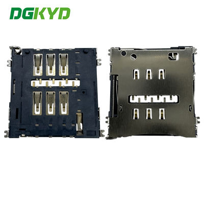 MICRO-SIM-kaarthouder NO-PUSH 1.50H 6PIN-kaarthouder telefoonkaarthouder DGKYDSIM15H6A6A2Y3WS286