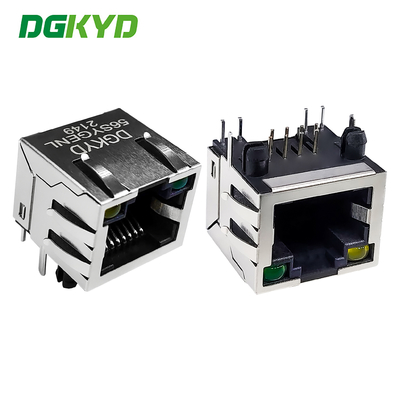 RJ45-aansluiting 8P8C 56 enkele poort met licht- en afschermingsnetwerkinterface DGKYD-56SYGENL
