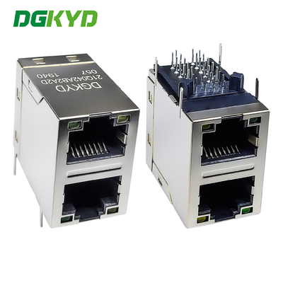RJ45 multi-poort connector 6U Gigabit filter 2X1 modulair blok stopcontact RJ45 netwerkpoort connector DGKYD21Q042AB2A2D057