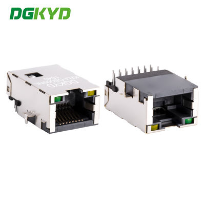 Extra laag profiel RJ45 PCB Connector cat5 Netwerkpoort RJ45 met magneten KRJ-CB009NL