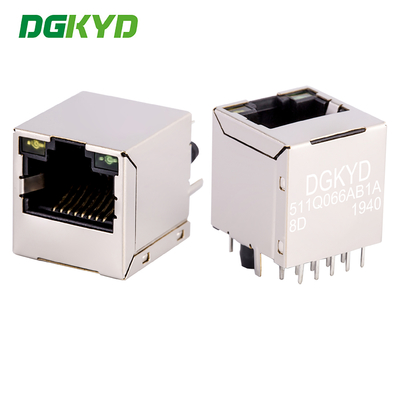 Verticale RJ45-aansluiting met 180 graden rechte invoeging gigabit geïntegreerd filter DGKYD511Q066AB1A8D