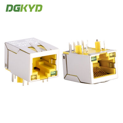 RJ45 100Mbps industriële communicatienetwerkinterface Ethernet-socket geel DGKYD111B002DB1DDB