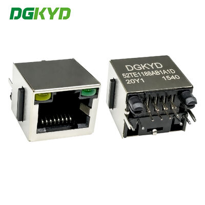 RJ45 verticale netwerkopname 8P8C met oorronde pin industriële netwerkapport DGKYD52TE1188AB1A1D20Y1