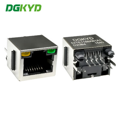 Verticale RJ45-connector met licht- en afschermings-industriële Ethernet-aansluiting DGKYD52TE1188AB1A1D20B4