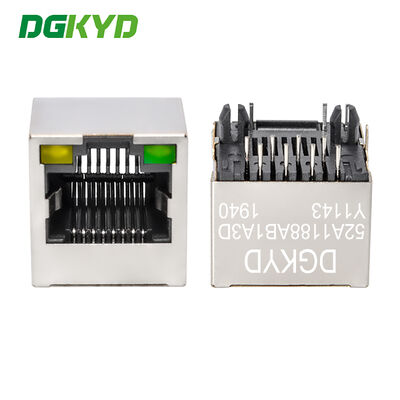 RJ45 8P8C Afgeschermde Strip Licht Connector Verticale Mesh Socket Enkele Poort Connector DGKYD52A1188AB1A3DY1143
