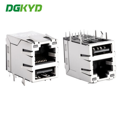 RJ45 Ethernetpoort met USB lichtloze afgeschermde 100Mbps Ethernet-aansluiting DGKYD611B101DB1WD009