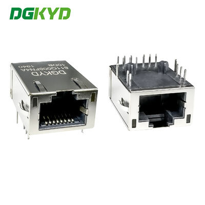 RJ45 enkele poort connector met bovenste elastische CAT5 Gigabit geïntegreerd filter met LED-lampje DGKYD811Q008FN4A10DB