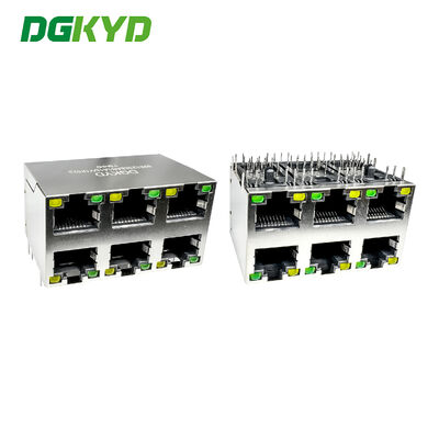 RJ45 connector industrieel netwerkpoort 2X3 socket met afscherming DGKYD59212388AB1A1DY1F022