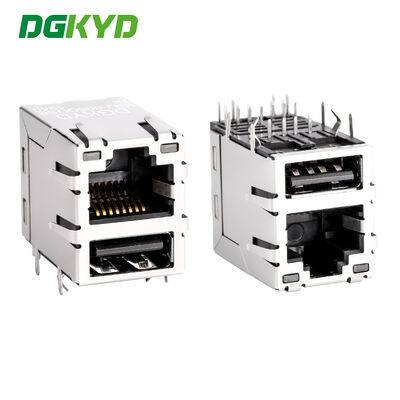 RJ45 met USB 2.0-aansluiting Gigabit geïntegreerd filter netwerkpoortconnector KRJ-008QUSBNL