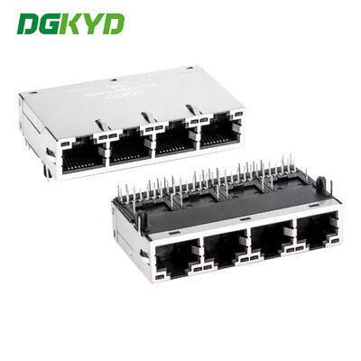 4 poorten Giga Ethernet Connector Rj45 Modulaire Jack,Industriële netwerkpoort 1000 BASE-TX KRJ-4339PGYENL