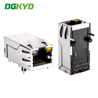 RJ45 Gigabit Ethernet-poort met POE-voeding 33 lang met lichtstrip afgeschermde connector KRJ-339KNL