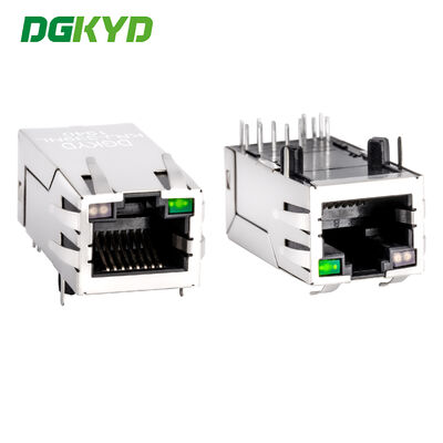 KRJ-339NL 33mm lengte cat6 gigabit rj45 afgeschermde connector / stekker Geïntegreerde magneten