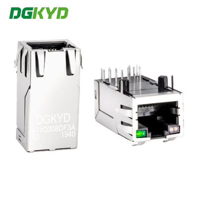 RJ45 enkelpoortfilternetwerkconnector met licht en afscherming PBT DGKYD411Q008DF3A1D