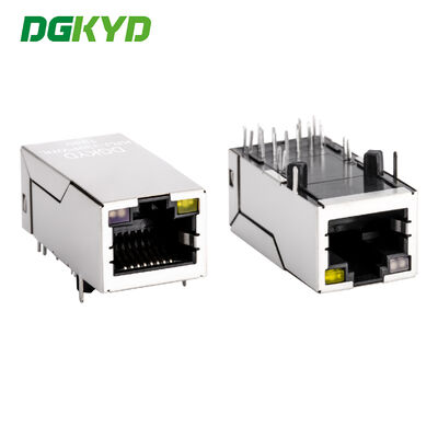 Custom Single Port 33.0mm Rj45 Lan Jack, 1000BASE micro rj45 connector PoE KRJ-339PWNL