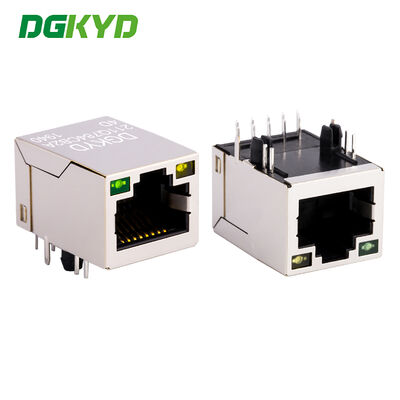 Industriële Gigabit RJ45 Ethernet-connector met ingebouwde magneten voor netwerken met hoge prestaties